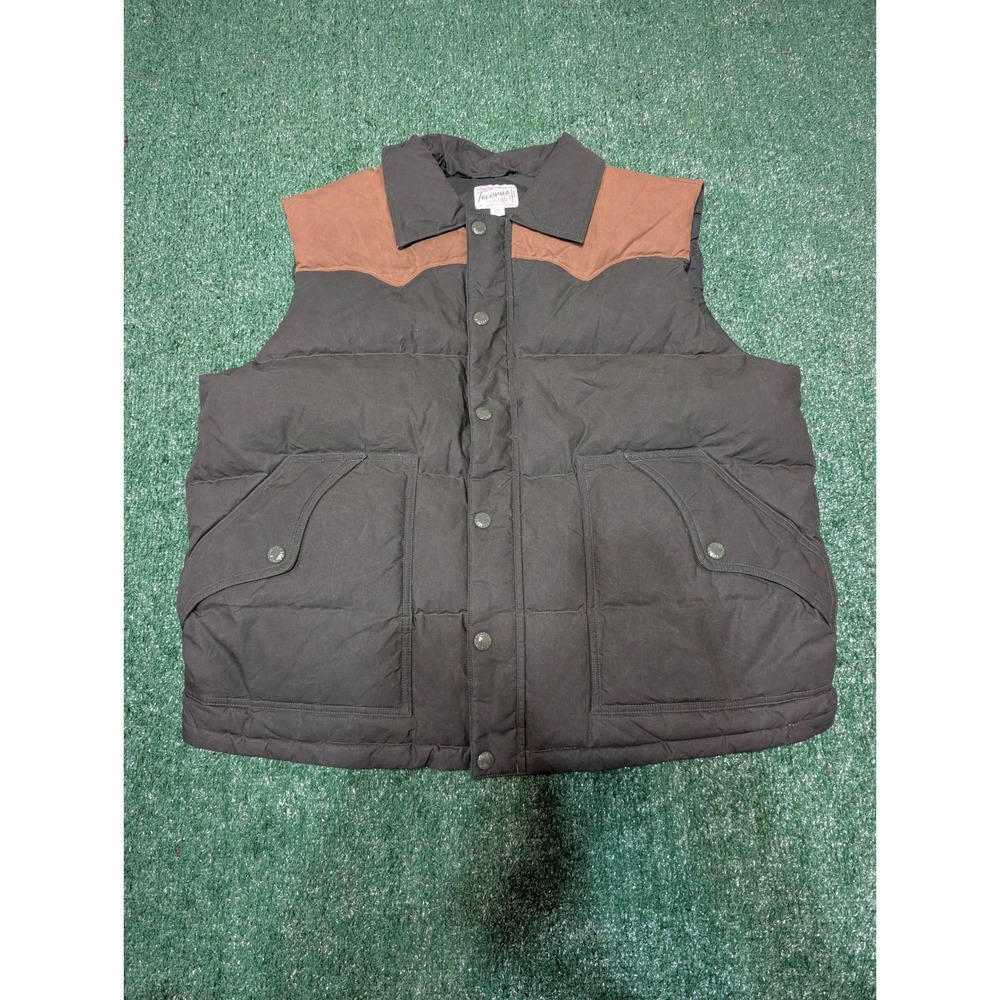 Men's Brown and Tan Vest